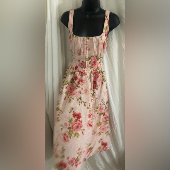 Jessica Simpson red roses eyelet lace fit & flare dress size medium brand new - Picture 12 of 17